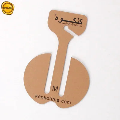 Cintres écologiques faits sur commande de carton de chaussures de logo pour des pantoufles