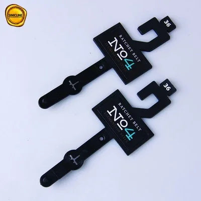 Logo imprimant les cintres en plastique 6.5g de ceinture de queue flexible