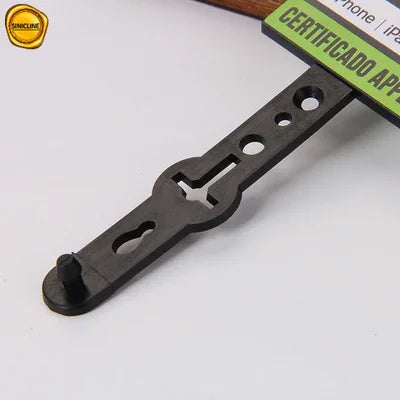 Logo adapté aux besoins du client coloré imprimant des cintres en plastique de ceinture avec l'autocollant