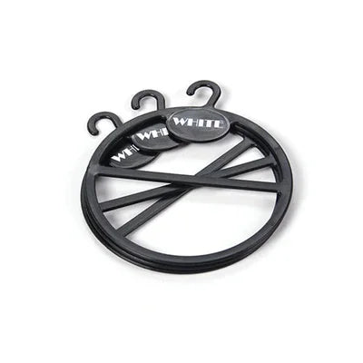 17*13cm Durable Black Oval Plastic Scarf Hangers Customized Logo