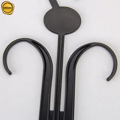 Cintres en plastique noirs 12.6cm*17cm de chaussure de salle de bains de glissement non