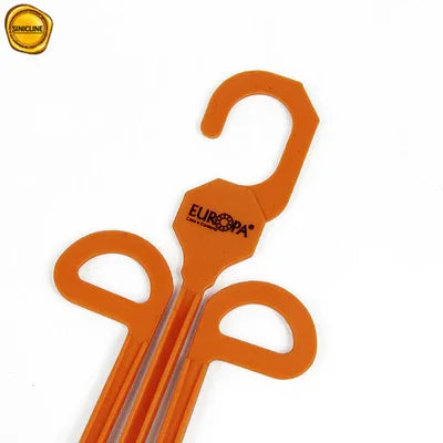 Cintre en plastique orange avec logo personnalisé pour chaussures/pantoufles