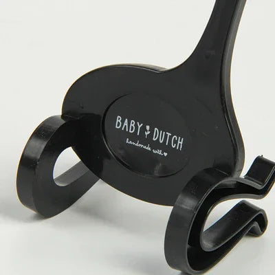 Cintre de tongs de chaussures noires en plastique avec logo personnalisé