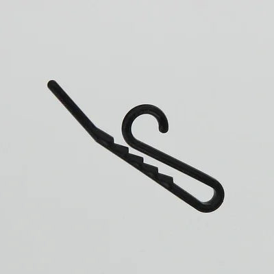 Autocollant logo simple petits cintres en plastique noir pour l'affichage