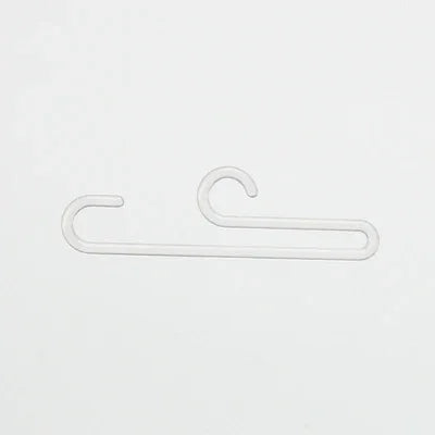 105mmx23mm Recyced White PE Sock Clothes Hanger For Drying Dispaly