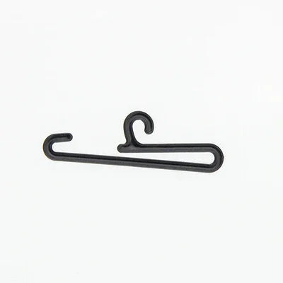 105*23mm Embossed Logo Black Plastic Sock Hangers Wide Application