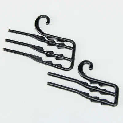 102mmx22mm Custom 3 Legs Black Plastic Clothes Hanger For Socks