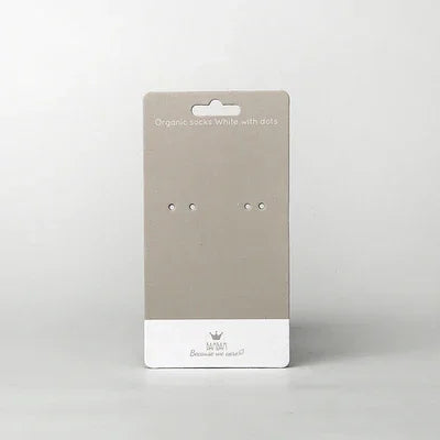 Cartes d'en-tête de papier élégantes qui respectent l'environnement pour les chaussettes grises