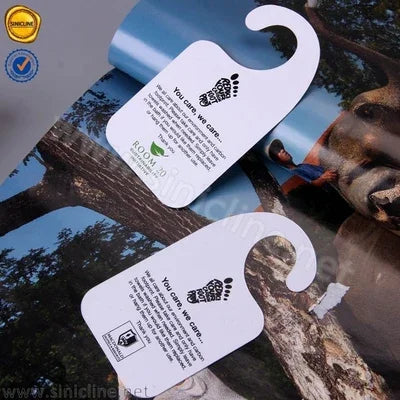 Cintres de message de bouton de porte des cartes d'en-tête témoin d'ODM 250gsm Diy 12*20cm