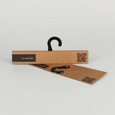 Carte d'échantillon de cintre de papier d'emballage de Brown 400gsm naturel imprimée par coutume écologique pour le tissu