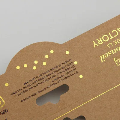 Logo se pliant d'or de cartes d'en-tête de Papier d'emballage adapté aux besoins du client par conception découpée imprimé