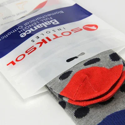 La coutume 10cm*20cm chaussettes les poly sacs de HDPE avec la carte d'en-tête