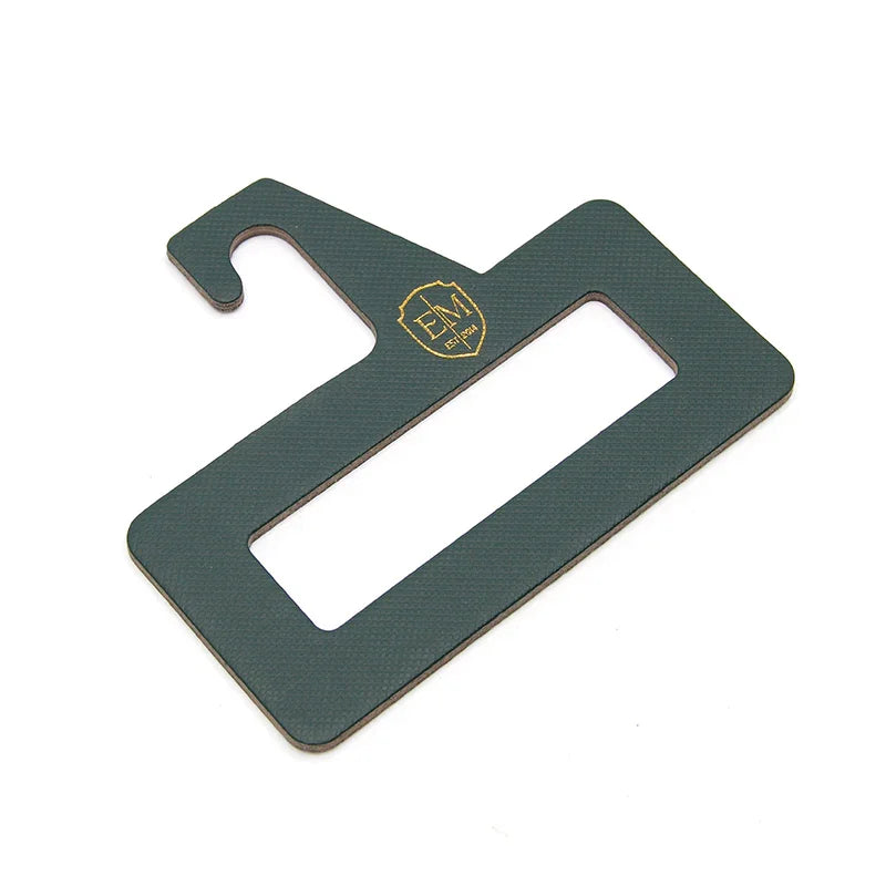 Custom Scarf Hanger with Gold Foil Logo | Premium Textured Paperboard Hook