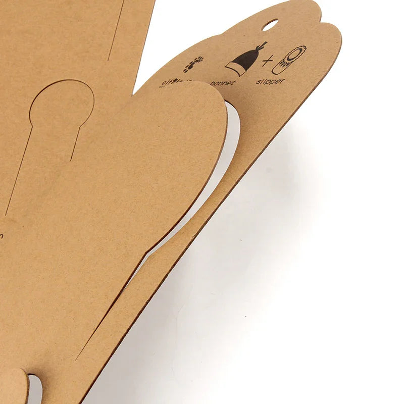Custom Cardboard Display Card for Baby Bonnets and Slippers