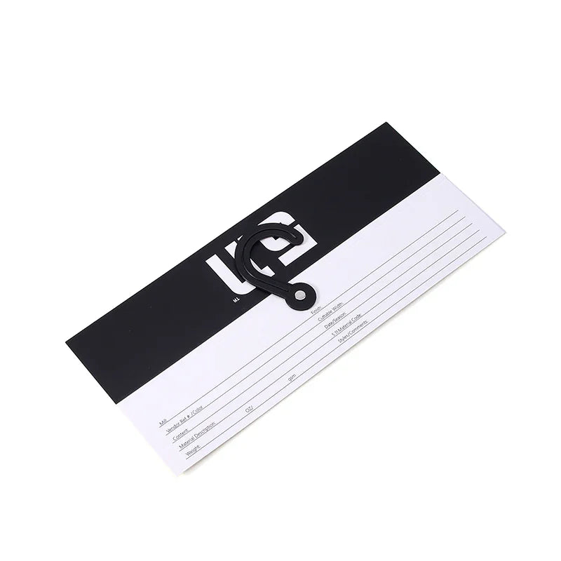 Custom Garment Information Card with Plastic Hook for Apparel Display