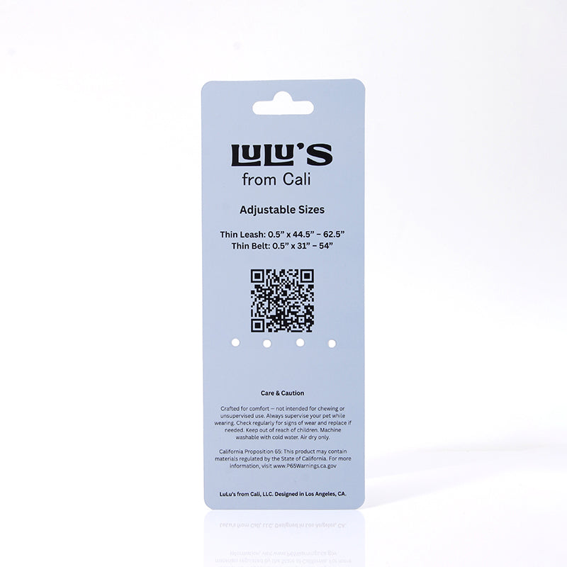 Custom Dog Belt & Leash Set Display Card for Retail & Brands