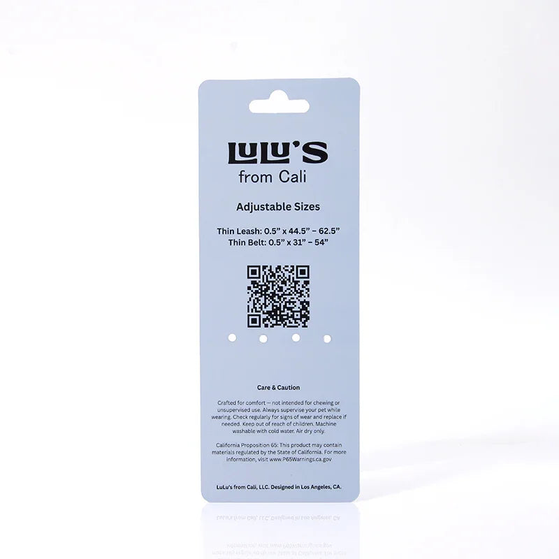 Custom Dog Belt & Leash Set Display Card for Retail & Brands