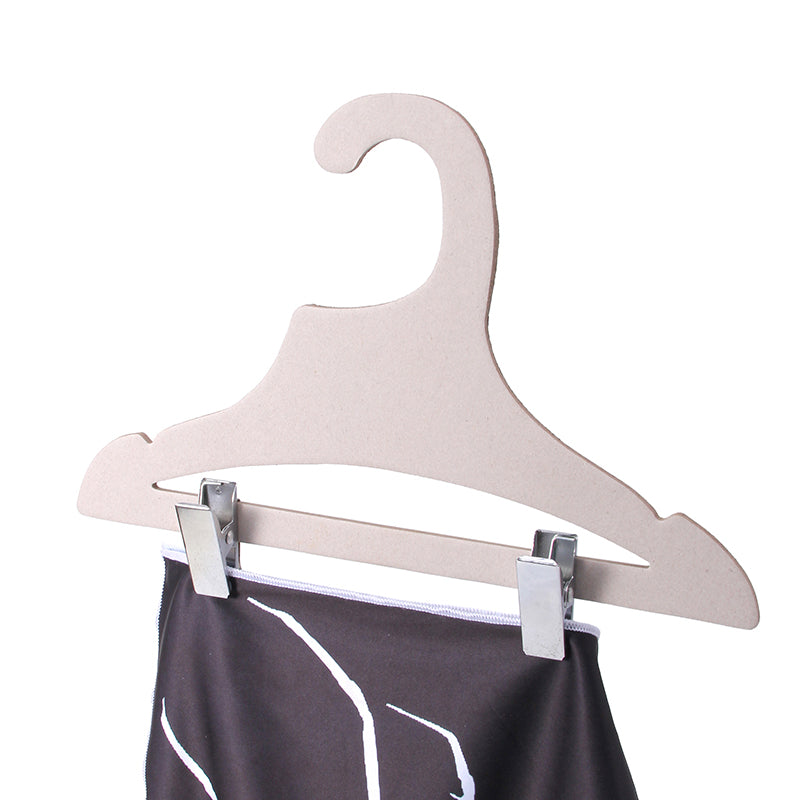 Custom Greyboard Hanger with Removable Metal Clips for Garment Display