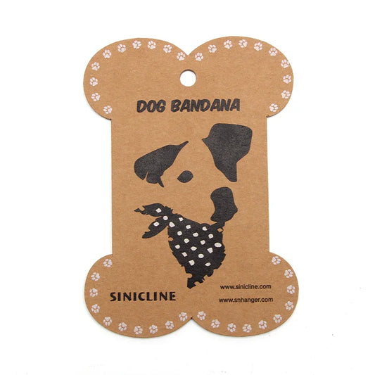 Custom Kraft Paper Dog Bandana Packaging Card Eco Display Hanger