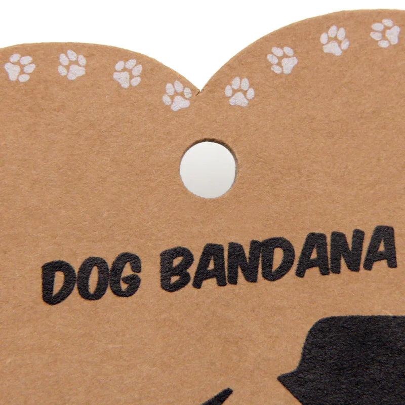 Custom Kraft Paper Dog Bandana Packaging Card Eco Display Hanger