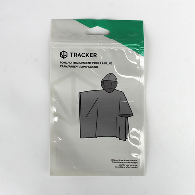Hot Seal Opening 13*20cm HDPE Polybag Header Card For Raincoat