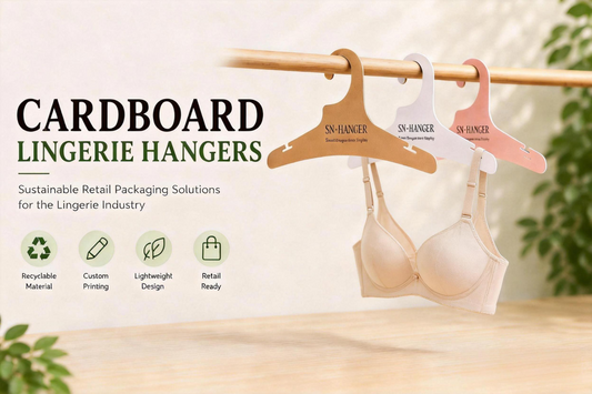 Cardboard Lingerie Hangers for Sustainable Retail Packaging