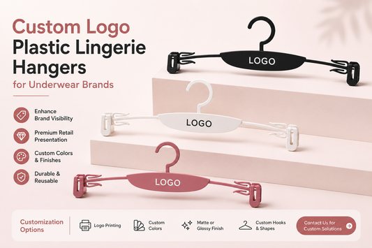 Custom Logo Plastic Lingerie Hangers for Underwear Brands
