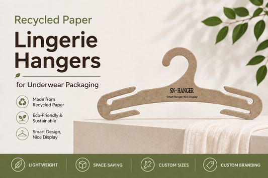 Recycled Paper Lingerie Hangers for Underwear Packaging