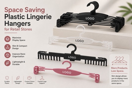 Space Saving Plastic Lingerie Hangers for Retail Stores