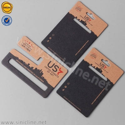 3mm Thick Stiff Cardboard Product Hangers Wallet Bag Display Hanger