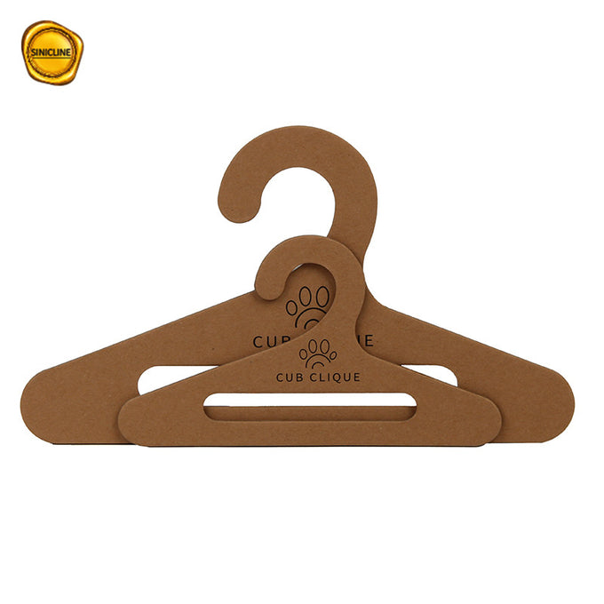 Customized Printing Kraft Paper Cardboard Hangers For Pet Clothing