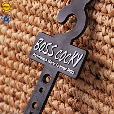 Excellent Foil Logo Printed Plastic Belt Hangers For Genuine Belt