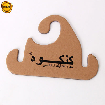 2mm Thick Flip Flops Recycled Cardboard Hangers With Kraft Paper