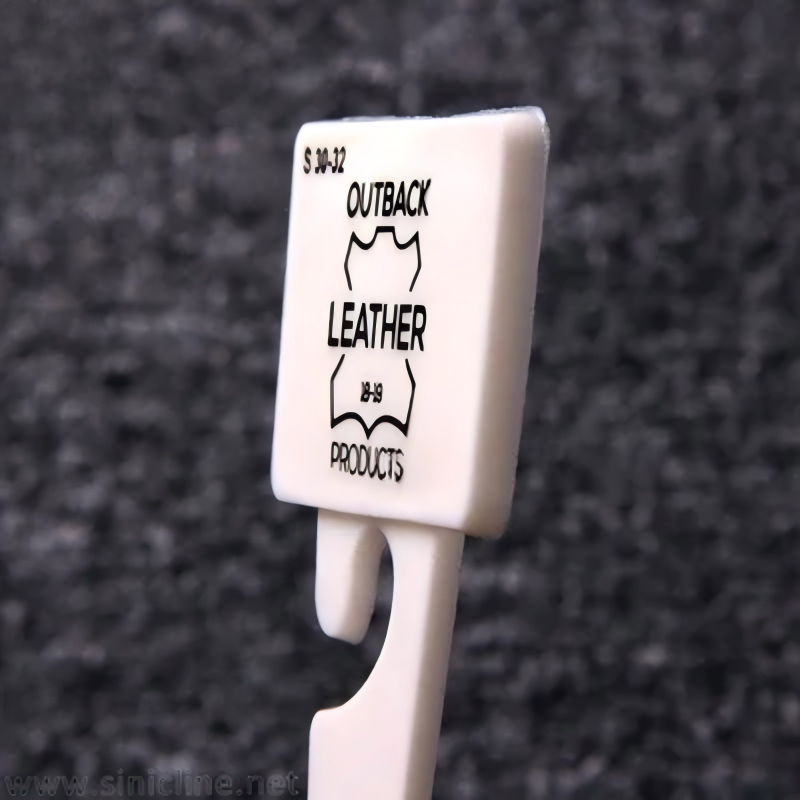 45mmx80mm White Plastic PP Belt Display Hooks With Black Printing