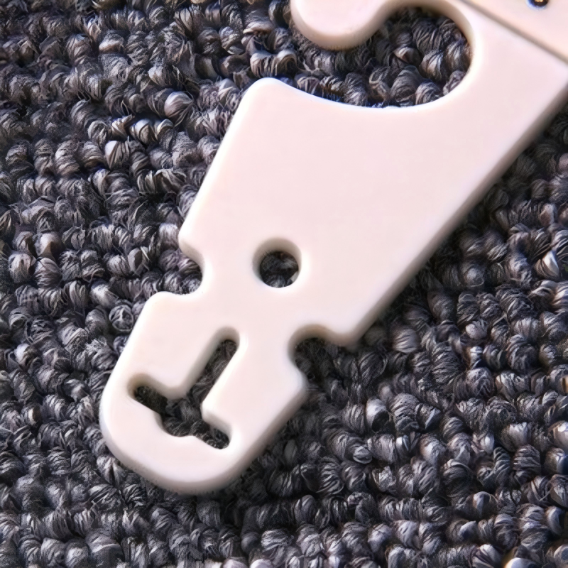 45mmx80mm White Plastic PP Belt Display Hooks With Black Printing