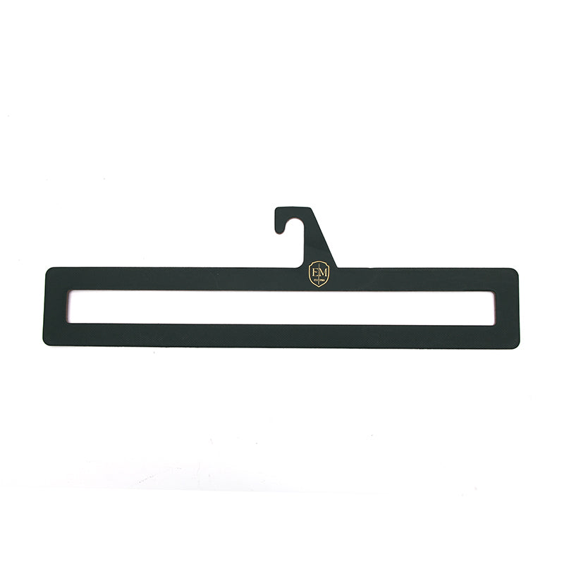 Custom Scarf Hanger with Gold Foil Logo | Premium Textured Paperboard Hook