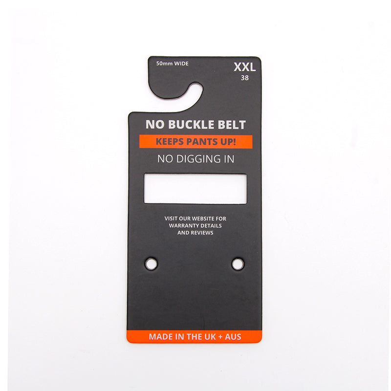 Custom Belt Hanger Card | Gloss Laminated Industrial Paperboard