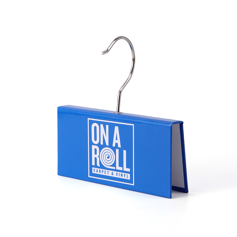 Custom Cardboard Hanger with Metal Hook for Home Textile Display