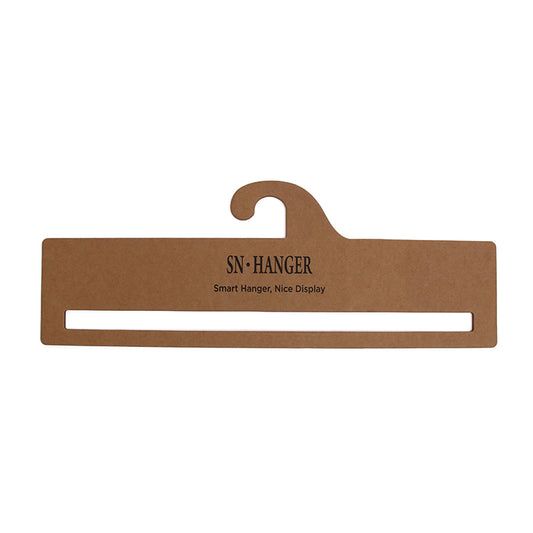 Custom Eco Friendly Kraft Paper Hanger for Scarves Retail Display