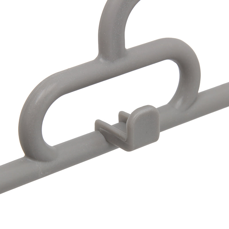 Durable Plastic Clothes Hanger with Adjustable Clips for Pants & Skirts