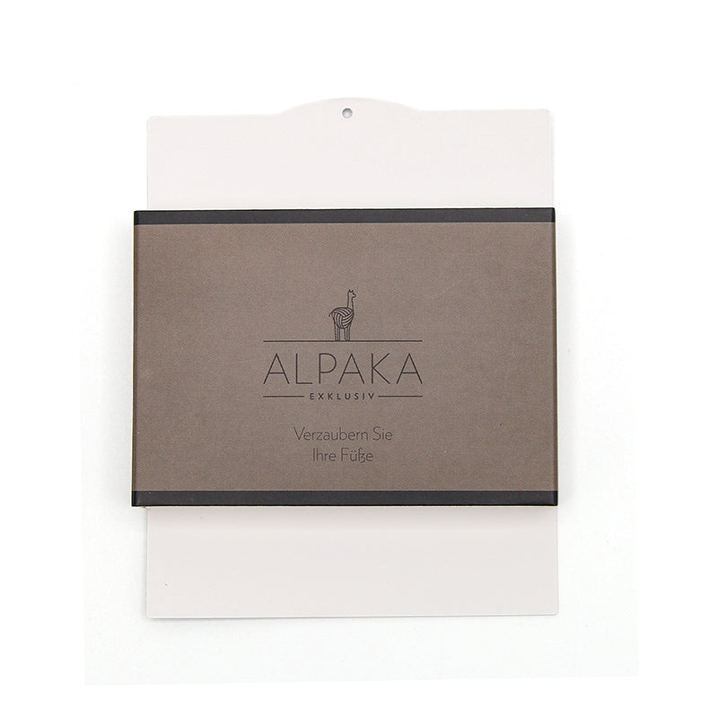 Custom Sock Hanging Card 350g White Card with Matte Lamination