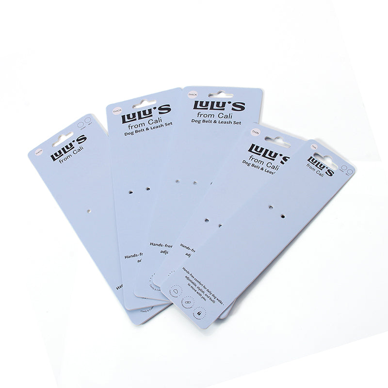 Custom Dog Belt & Leash Set Display Card for Retail & Brands