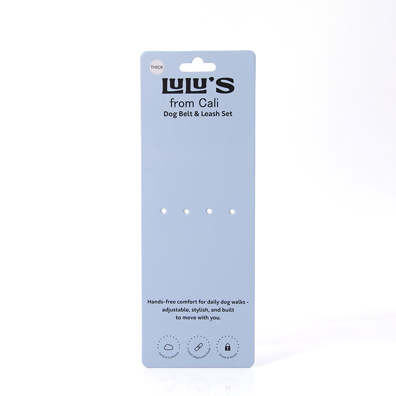 Custom Dog Belt & Leash Set Display Card for Retail & Brands