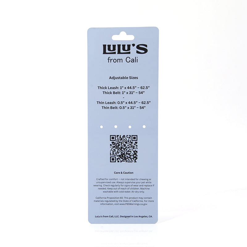 Custom Dog Belt & Leash Set Display Card for Retail & Brands