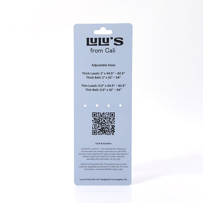 Custom Dog Belt & Leash Set Display Card for Retail & Brands