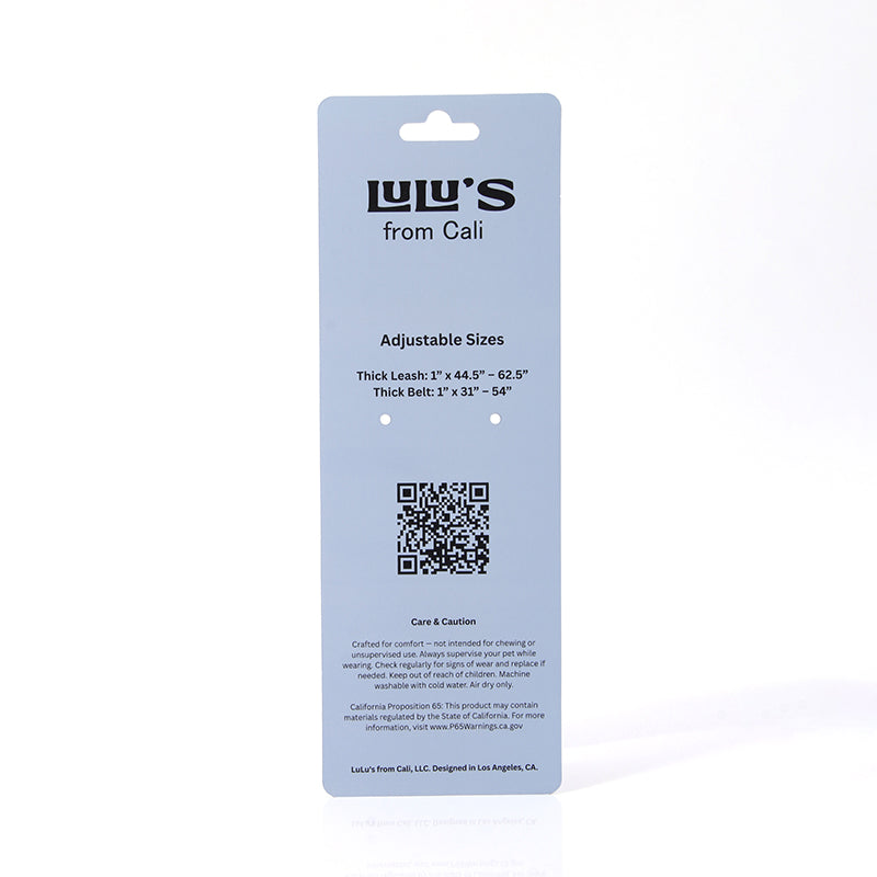 Custom Dog Belt & Leash Set Display Card for Retail & Brands