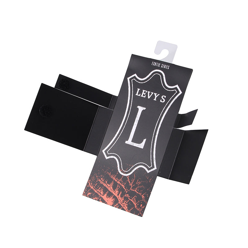 Custom Sock Packaging Card with Hook and Loop Fasteners