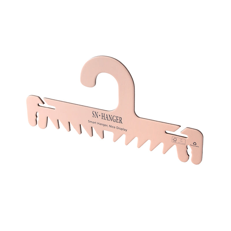 Custom Lingerie Cardboard Hanger with Grip Teeth | 3mm Paper Retail Display Hanger