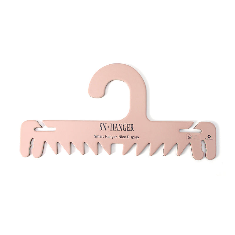 Custom Lingerie Cardboard Hanger with Grip Teeth | 3mm Paper Retail Display Hanger