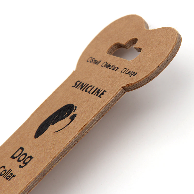 Custom Kraft Paper Dog Collar Display Card Bone Shape Hanger